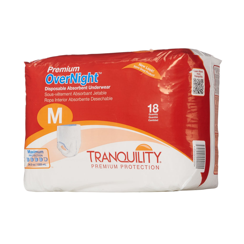 Case of Tranquility Unisex Adult Absorbent Underwear (4 packs)