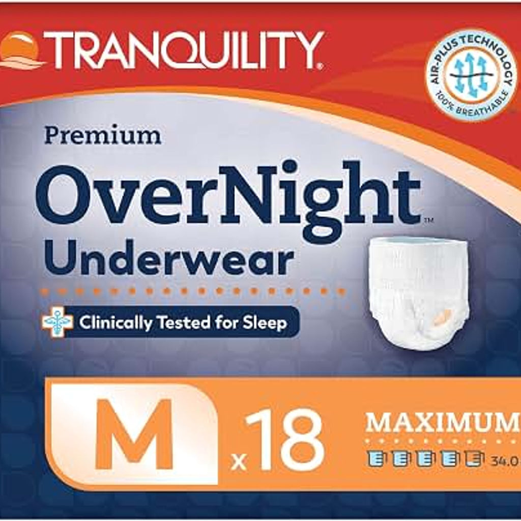 Case of Tranquility Unisex Adult Absorbent Underwear (4 packs)