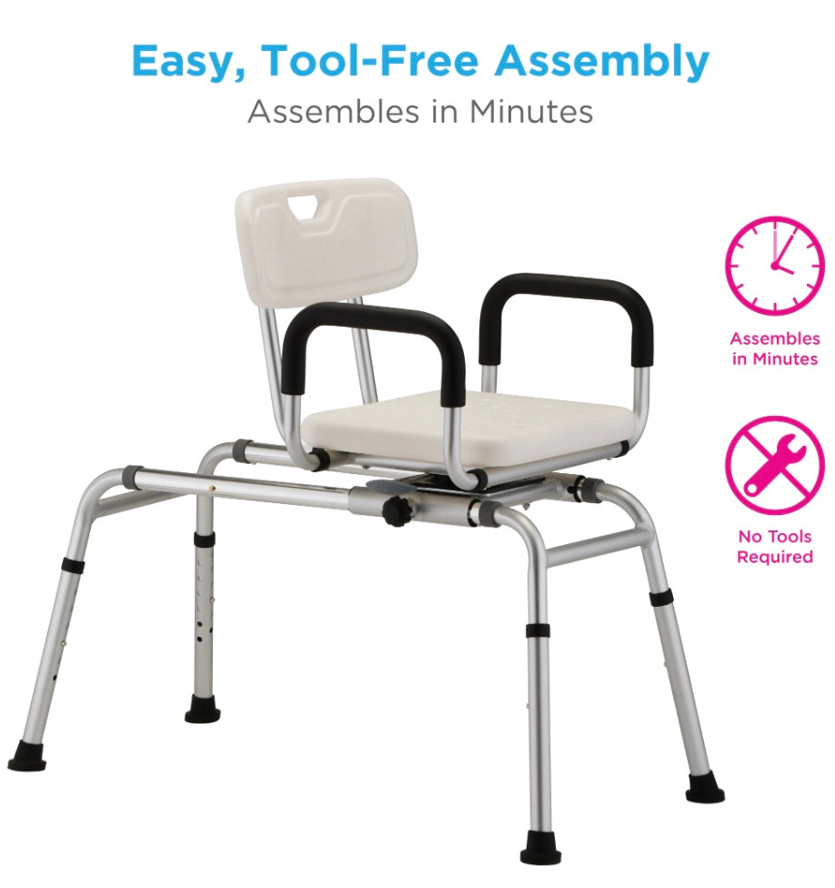Sliding Swivel Seat Transfer Bench