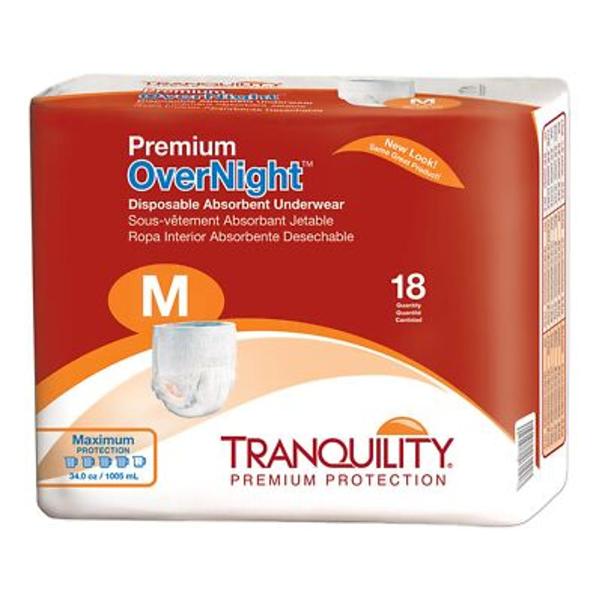 Case of Tranquility Unisex Adult Absorbent Underwear (4 packs)